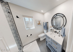 White countertop sink bathroom